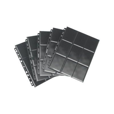 18-Pocket Ordnerseiten Side-Loading Schwarz (10 Stk.)