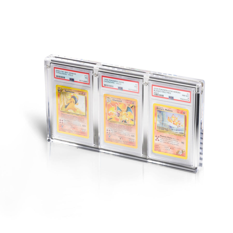Graded Card Display Triple Trophy