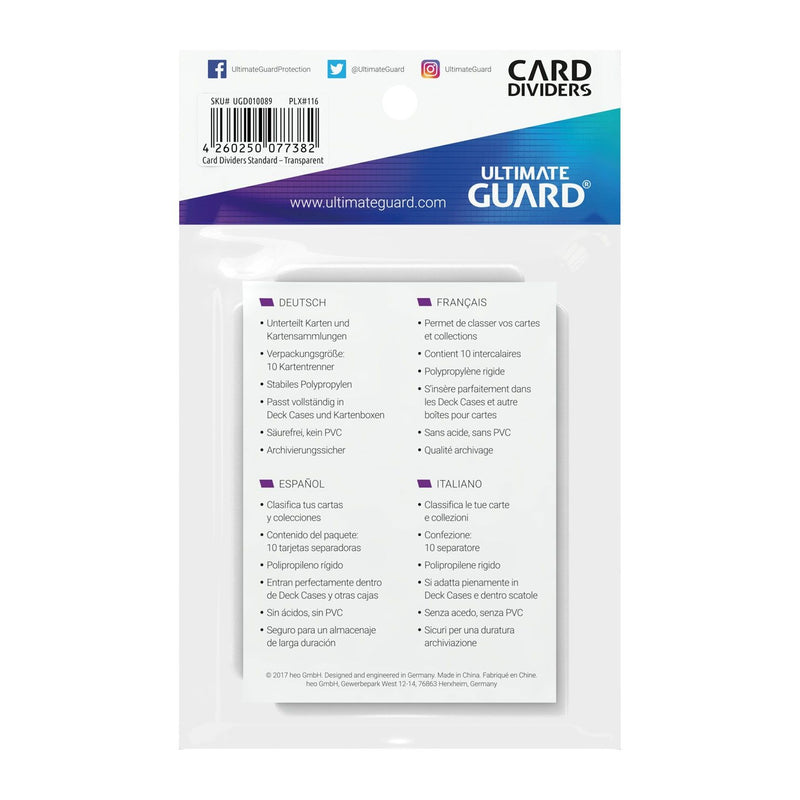 Card Dividers Standard Size